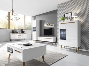 Komoda EBBI 3 110 biały połysk PIASKI Meble