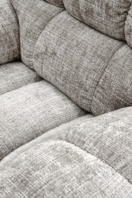 Fotel wypoczynkowy elektrycznie rozkładany popielaty AMORE