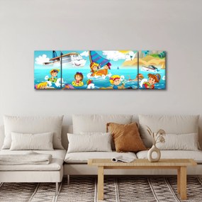 Obraz - Dzień na plaży (170x50 cm)