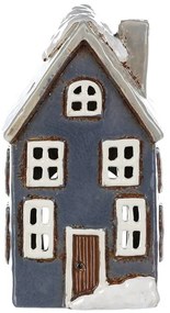 Ozdoby świąteczne Zimowy domek, ceramika, naświeczkę do herbaty, szary