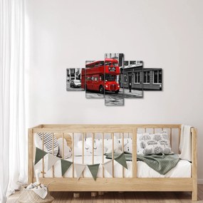 Obraz - Londyn z autobusem (125x70 cm)