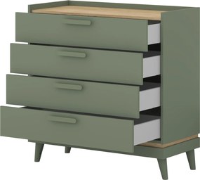 Komoda ACARA 90 cm do Salonu Sypialni z Szufladą Zielony