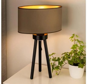 Duolla - Lampa stołowa OVAL VEGAN 1xE27/15W/230V śr. 30 cm beżowy