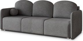 Masseno Sofa SUVI III z funkcją spania i pojemnikiem na pościel, Rozkładana sofa - Szary, NEVE 90