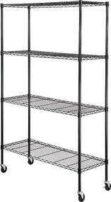 Regał SucceBuy Regał do Garazu, Regał do Składowania z 4 Regulowanymi Poziomami,ładowność 318KG