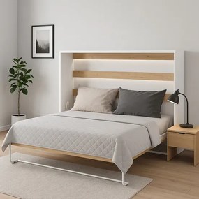 Tapczan rozkładany biały + czarny 140x200 G3-W81