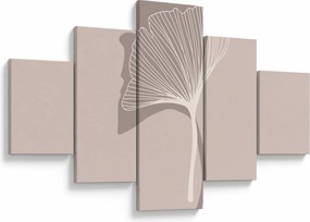Obraz - Beżowe liście N⁰4 (125x70 cm)