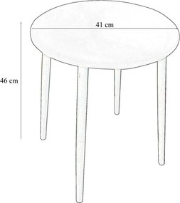 Taboret TRIX stelaż metalowy STOŁEK LOFT : Kolor nogi - Czano-złota stożek, Kolor tkaniny - SKAJ - AL11, Typ tkaniny - Skaj