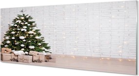 Szklany Panel Świąteczny Las Prezentów