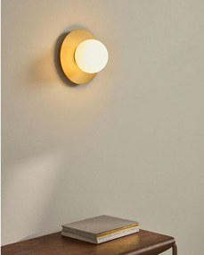 Kinkiet w biało-złotym kolorze ø 25 cm Brisia – Kave Home