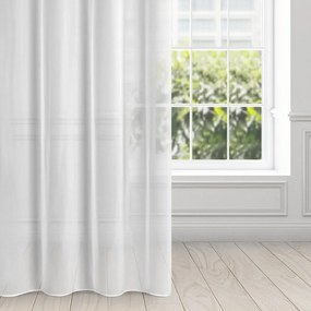 Gotowa firana matowa z tkaniny szyfonowej biała 140x250 cm