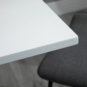 HOMCOM Regulowany stół barowy, obrotowy o 360°, nogi odporne na zarysowania, stabilna metalowa podstawa, Biały