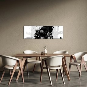 Obraz - Urodzony by jeździć (z zegarem) (90x30 cm)