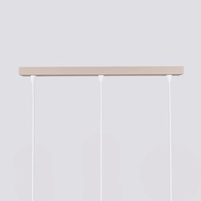 Lampa wisząca KARBON 3L taupe ryflowana SOLLUX  LIGHTING