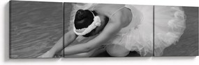 Obraz - Balerina, czarno-biały (170x50 cm)