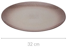 Szklany talerz płaski BERYT, Ø 32 cm