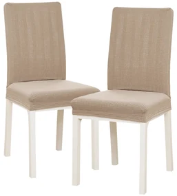 4Home Pokrowiec elastyczny na krzesło Magic clean beżowy, 45 - 50 cm, kopmplet 2 szt.