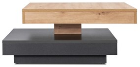 Stolik Kawowy Obrotowy PICO 67 cm do Salonu Dąb Artisan/Antracyt Nowoczesny