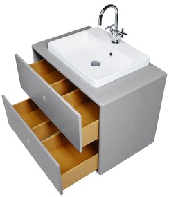 Szara wisząca szafka pod umywalkę 80x62 cm Color Bath – Tom Tailor