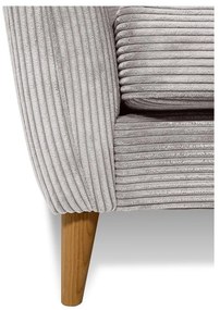 Jasnoszara sztruksowa sofa 206 cm Paris – Scandic