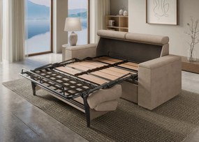 Sofa - kanapa do spania Volta 140x200 cm, z pojemnikami, materacem i stelażem włoskim