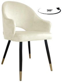 Krzesło obrotowe Velvet podstawa czarno-złota MG50