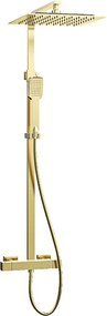 Quartos 300 kolumna prysznicowa termostatyczna szczotkowanego złota - Essebagno
