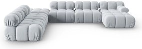 Jasnoniebieska aksamitna sofa 379 cm Bellis – Micadoni Home