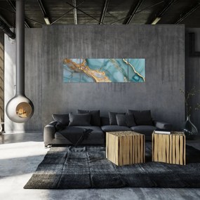 Obraz - Turkusowy marmur (170x50 cm)