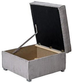 Czarny taboret SMART COSARO z miejscem do przechowywania 65x65 cm