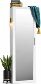 Biała Szafa Jednodrzwiowa Z Lustrem E9-E77