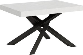 Stół rozkładany 130/234x90 cm Volantis frassino biała nogi antracytowe