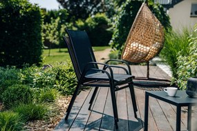 PROMOCJA Krzesła ogrodowe TAVERNO zestaw 2 szt. szare/czarne II. jakość