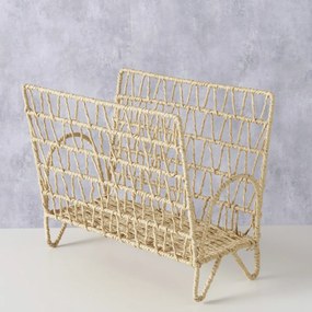 Gazetnik z metalu i papierowej plecionki CORDA, wys. 29 cm