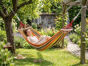 Hamak ZENVIO COMFORT 200x80 cm, pomarańczowy + torba gratis