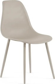 Krzesło do kuchni OSAKA plastikowe, szarobrązowe