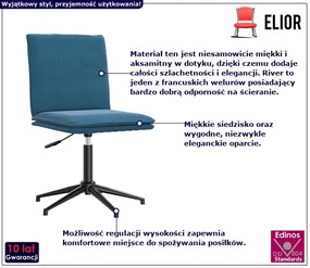 Regulowane krzesło stołowe niebieskie - Villosa