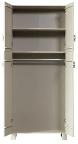 Jasnoszara szafa z litego drewna sosnowego 90x210 cm Mees – Basiclabel
