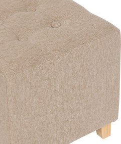 Pufa pikowana na nóżkach LEANDRE, 35 x 35 cm