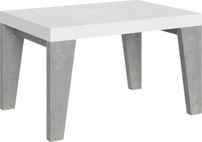 Stół rozkładany 90x130/234 cm Naxy Mix Blat jesionowy biały - Nogi cementowe