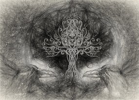Obraz na szkle - Drzewo życia (70x50 cm)