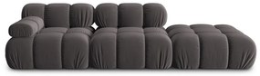 Ciemnoszara aksamitna sofa 282 cm Bellis – Micadoni Home