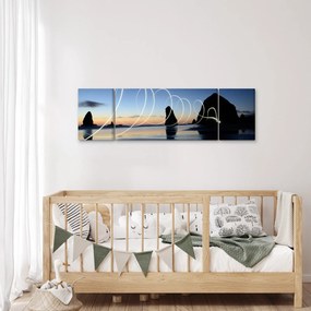 Obraz - plaża o zachodzie słońca (170x50 cm)