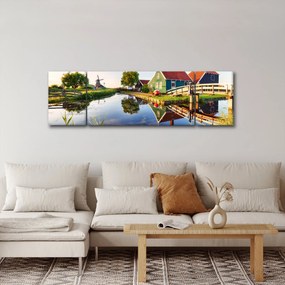 Obraz holenderskich młynów (170x50 cm)