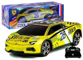 Auto zdalnie sterowane sportowe pilot r/c żółte
