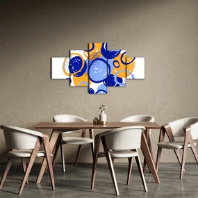 Obraz - Jasny motyw z kółkami (125x70 cm)