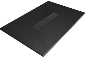 Mexen Toro brodzik prostokątny SMC 140 x 90 cm, czarny, maskownica czarna - 43709014-B