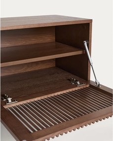 Ciemnobrązowa szafka pod TV w dekorze orzecha 180x49,5x42,5 cm Beyla – Kave Home