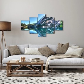 Obraz wysokogórskiego jeziora (125x70 cm)