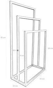 Stojak na ręczniki wieszak złoty LOFT 20mm